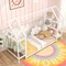 Twin Size Montessori Floor House Bed with Detachable Storage Shelves